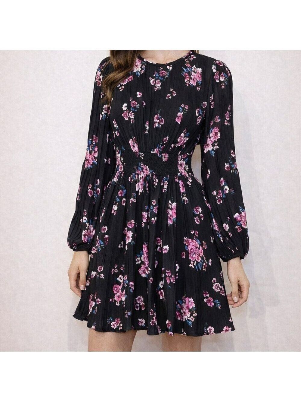 *Leith Floral Pattern Long Sleeve Dress size XS